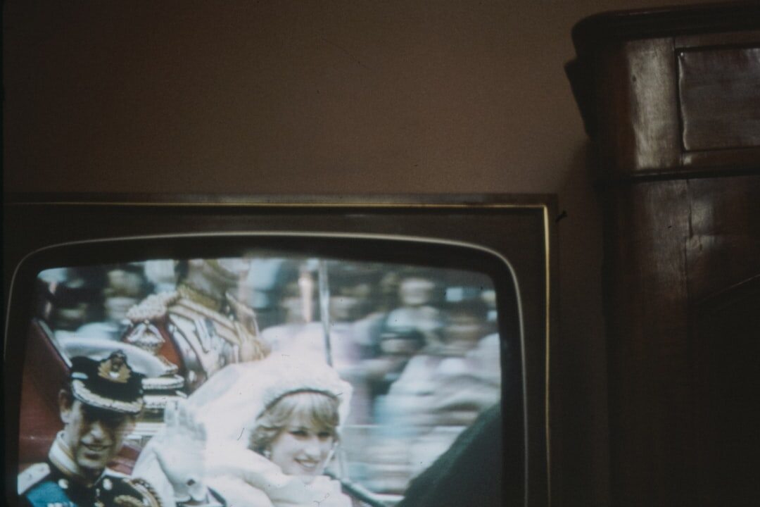 vintage family watching tv